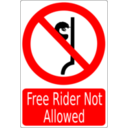 download Free Rider Not Allowed clipart image with 0 hue color