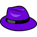 download Red Fedora clipart image with 270 hue color