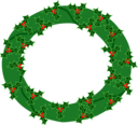 Evergreen Wreath With Large Holly 01