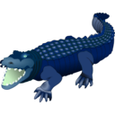 download Crocodile clipart image with 90 hue color