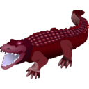 download Crocodile clipart image with 225 hue color