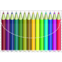 download Colouring Pencils clipart image with 45 hue color