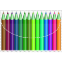download Colouring Pencils clipart image with 90 hue color