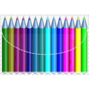 download Colouring Pencils clipart image with 180 hue color