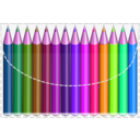 download Colouring Pencils clipart image with 270 hue color