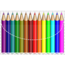 download Colouring Pencils clipart image with 0 hue color