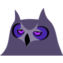 download Owl Bored clipart image with 225 hue color