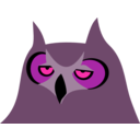 download Owl Bored clipart image with 270 hue color