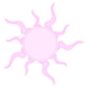 download Sunburst clipart image with 270 hue color