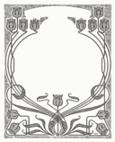 Art Nouveau Flower Frame