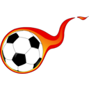 download Flaming Soccer Ball clipart image with 0 hue color