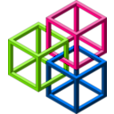 download Impossible Cubes clipart image with 90 hue color