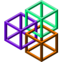 download Impossible Cubes clipart image with 270 hue color