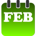 download February clipart image with 90 hue color