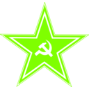 download Hammer And Sickle In Star clipart image with 90 hue color