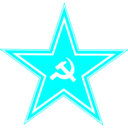 download Hammer And Sickle In Star clipart image with 180 hue color