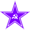 download Hammer And Sickle In Star clipart image with 270 hue color