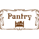 download Pantry Door Sign clipart image with 180 hue color