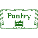 download Pantry Door Sign clipart image with 270 hue color