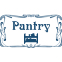 download Pantry Door Sign clipart image with 0 hue color