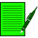 download Paper Write Pen clipart image with 90 hue color