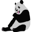 download Panda clipart image with 315 hue color