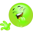 download Laughing Smiley Emoticon clipart image with 45 hue color