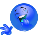download Laughing Smiley Emoticon clipart image with 180 hue color