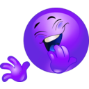 download Laughing Smiley Emoticon clipart image with 225 hue color
