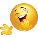 download Laughing Smiley Emoticon clipart image with 0 hue color