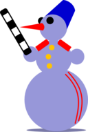 Snowman Traffic Cop By Rones