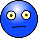 download Emoticons Worried Face clipart image with 180 hue color