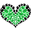 download Red Heart clipart image with 135 hue color