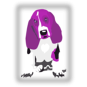 download Dog With Javascript For Scaling clipart image with 270 hue color