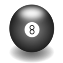 download Eight Ball clipart image with 90 hue color