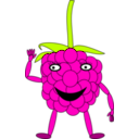 download Cartoon Raspberry clipart image with 315 hue color