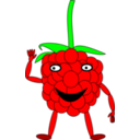 download Cartoon Raspberry clipart image with 0 hue color