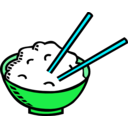 download Bowl Of Rice And Chopsticks clipart image with 135 hue color