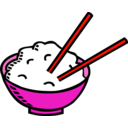 download Bowl Of Rice And Chopsticks clipart image with 315 hue color