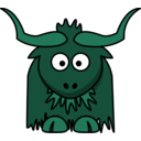 download Cartoon Yak clipart image with 135 hue color