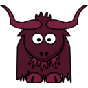 download Cartoon Yak clipart image with 315 hue color