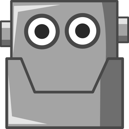 Cute Robot Head Same Eyes