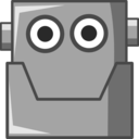 download Cute Robot Head Same Eyes clipart image with 0 hue color