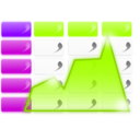 download Area Graph clipart image with 225 hue color