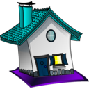 download Home clipart image with 180 hue color