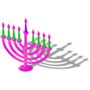 download Hanukkah Lamp clipart image with 270 hue color