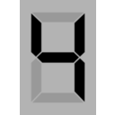 download Seven Segment Display Gray 4 clipart image with 90 hue color