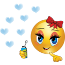 download Blowing Bubbles Girl Smiley Emoticon clipart image with 0 hue color