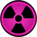 download Radiation Symbol Nuclear clipart image with 270 hue color
