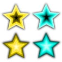 download Stars Simple clipart image with 180 hue color